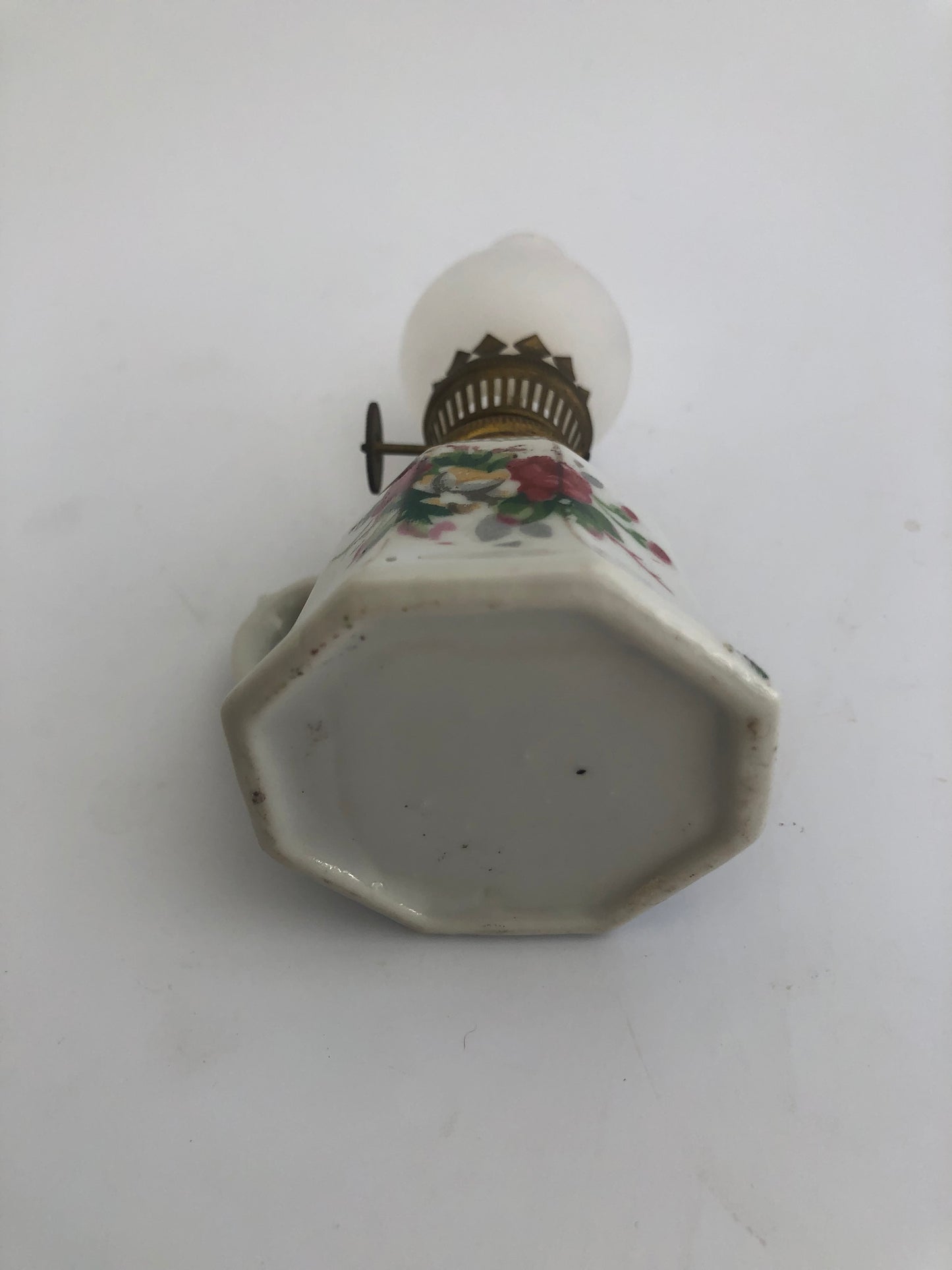 Vintage Floral Pattern Porcelain Mini Oil Lamp