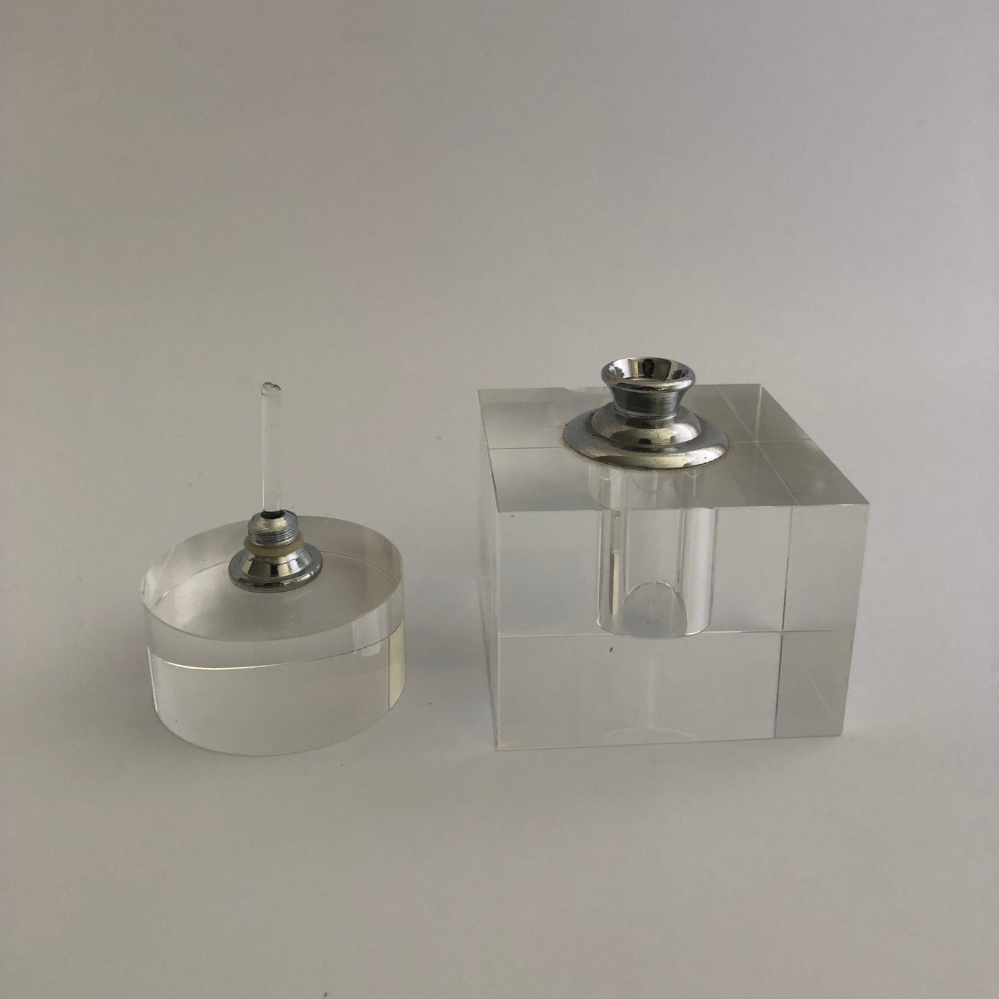 Glass Perfume Bottle, Cube Shaped