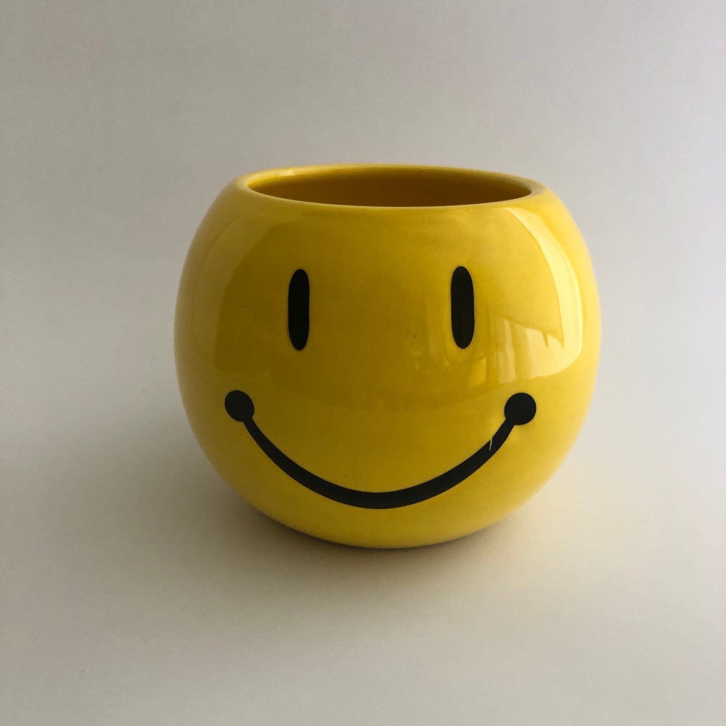 Smiley Face Ceramic Planter Vase