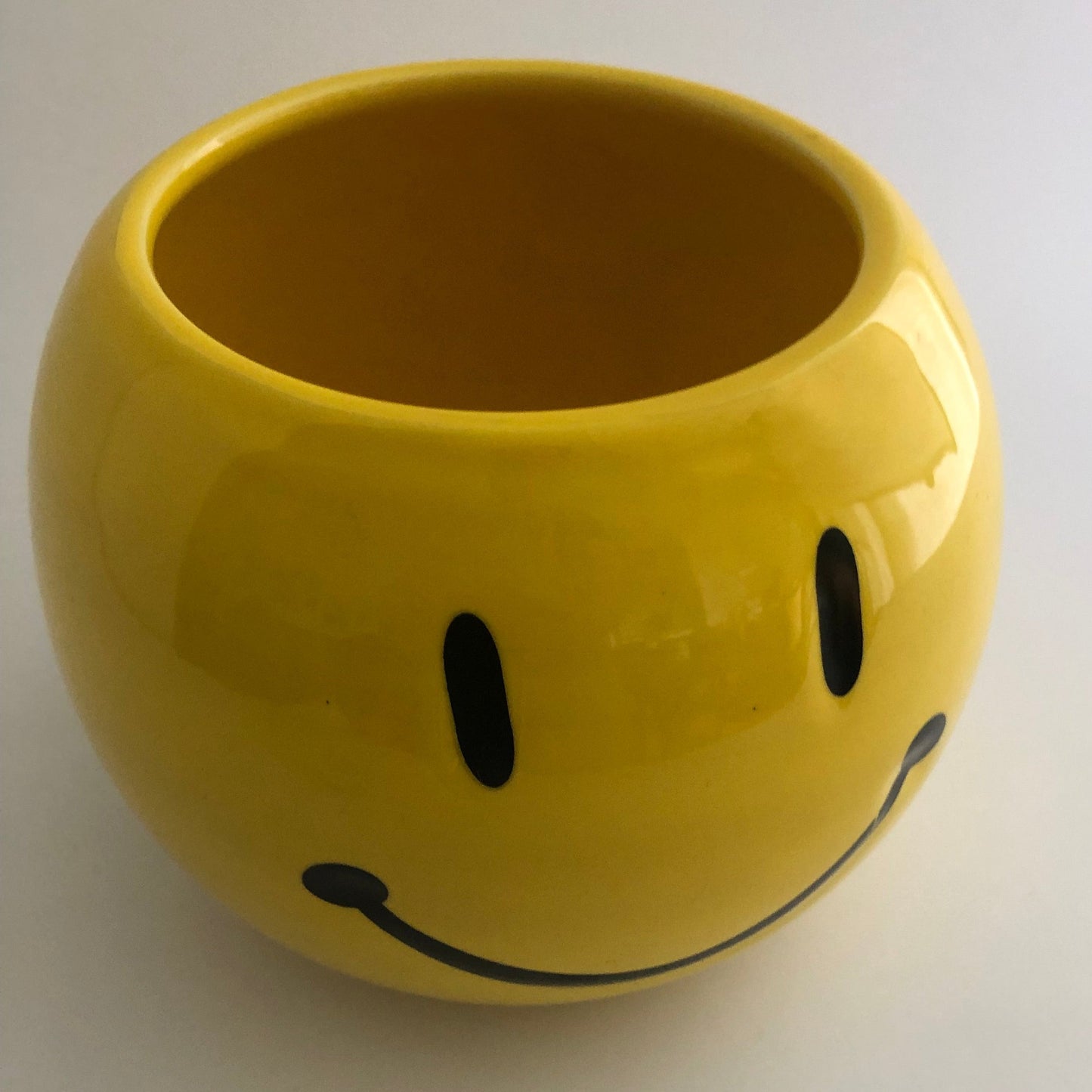 Smiley Face Ceramic Planter Vase