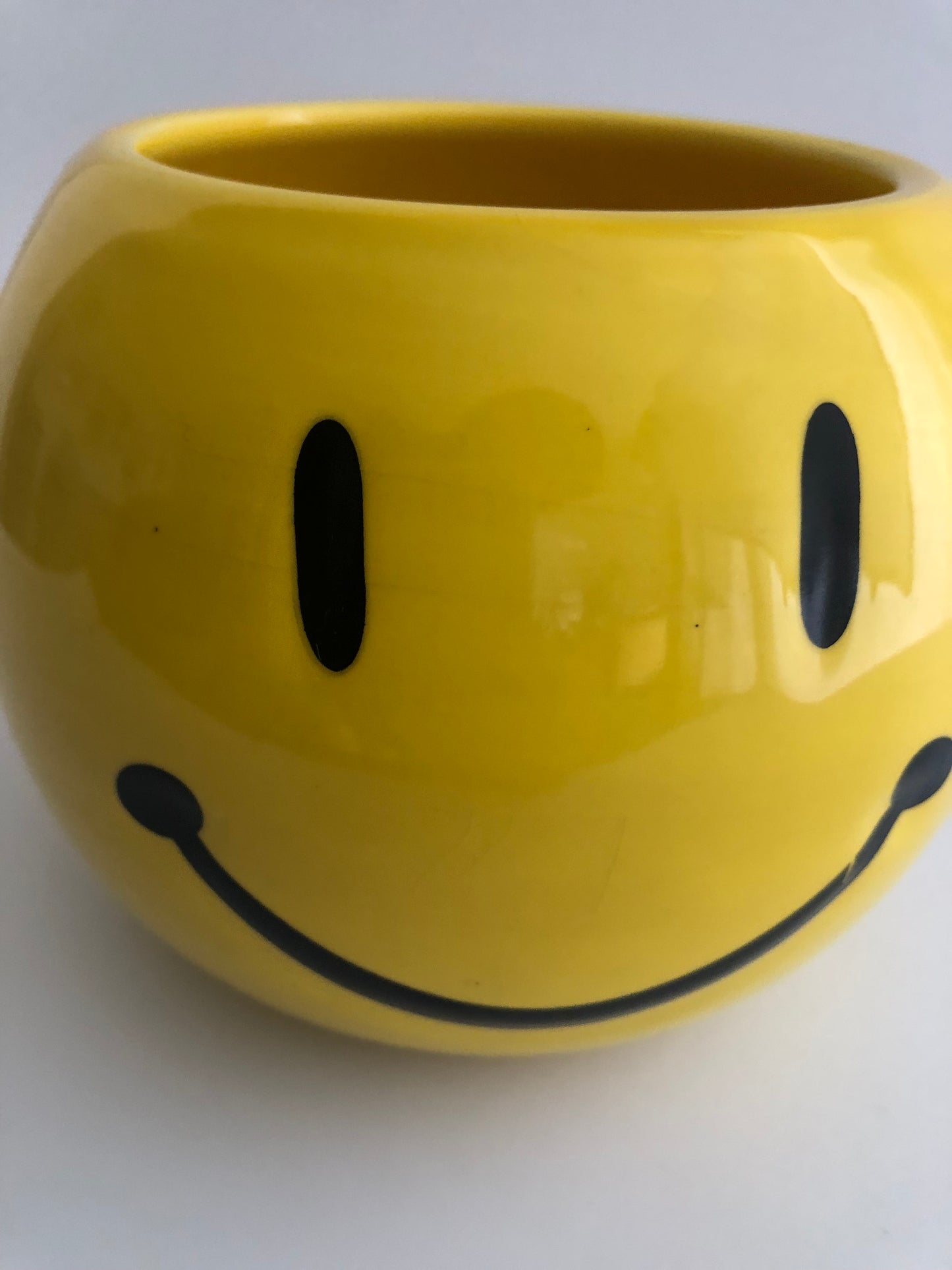 Smiley Face Ceramic Planter Vase