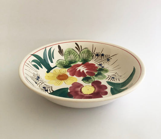 Vintage Belle Fiore Solian Ironstone Serving Bowl Hand painted